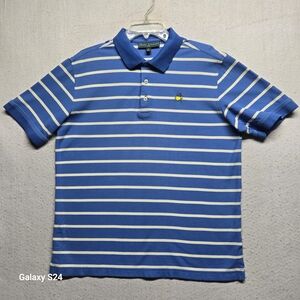 Masters Collection Blue Striped Polo Shirt